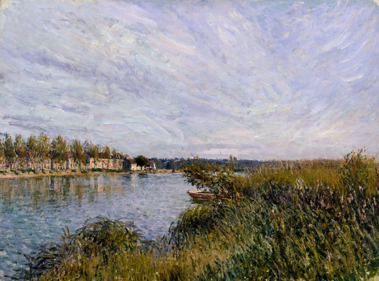 Pohled na Saint-Mammès od Alfred Sisley