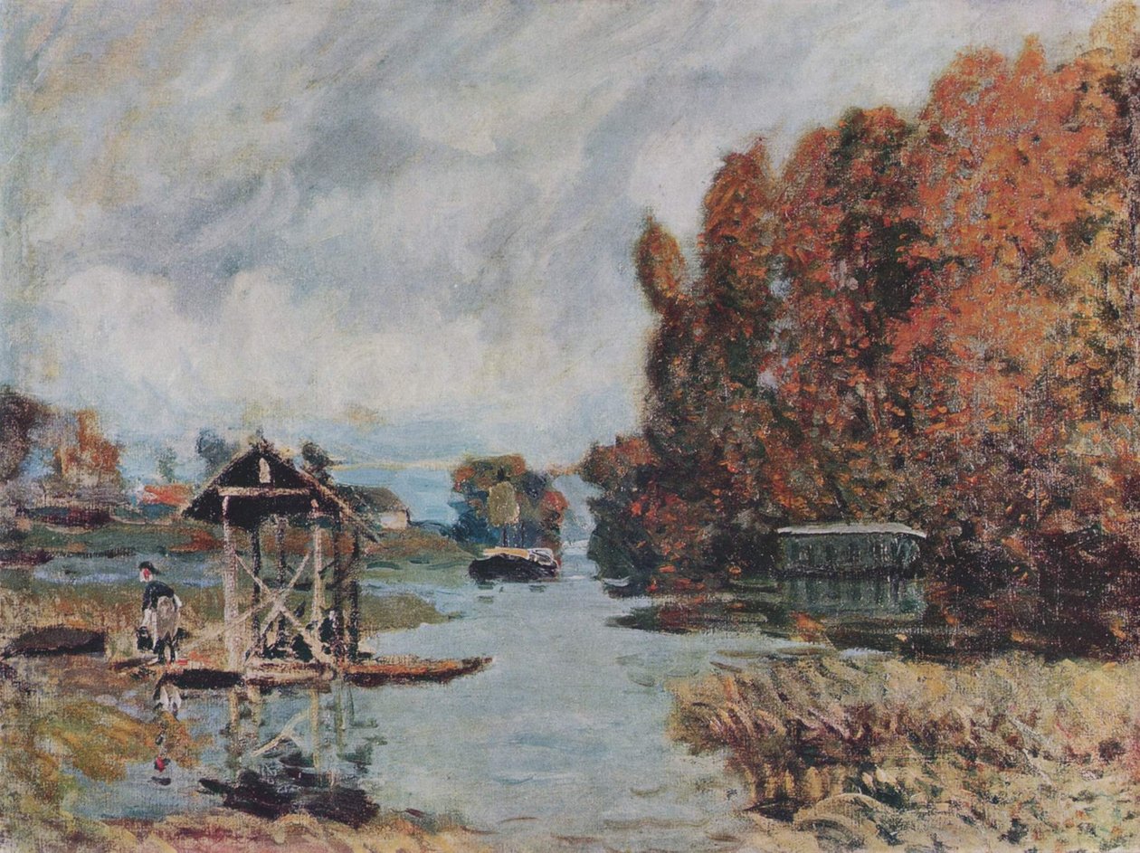 Laundresses z Bougival od Alfred Sisley