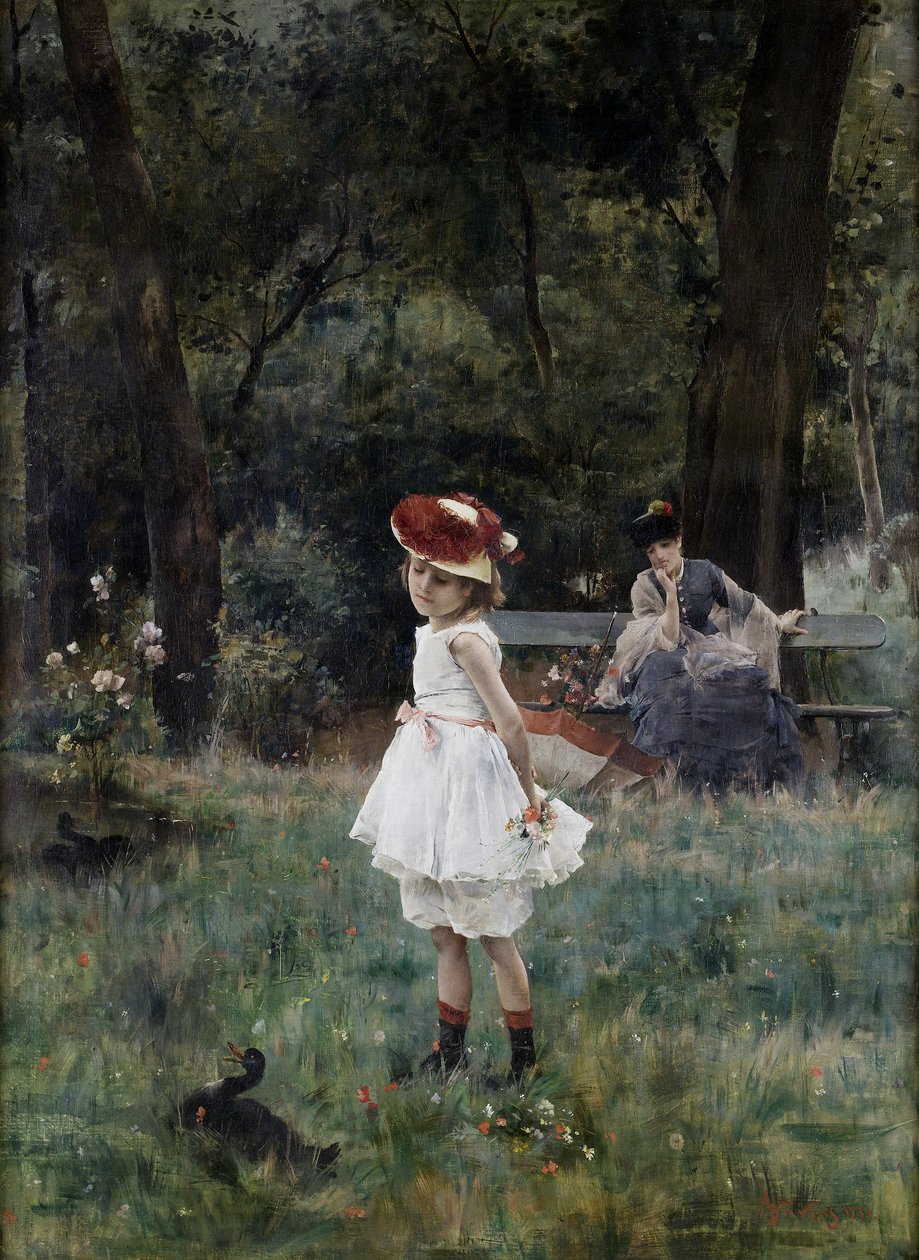 Kachna dívka od Alfred Emile Stevens