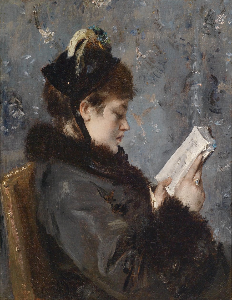 Mladá dáma čte od Alfred Emile Stevens