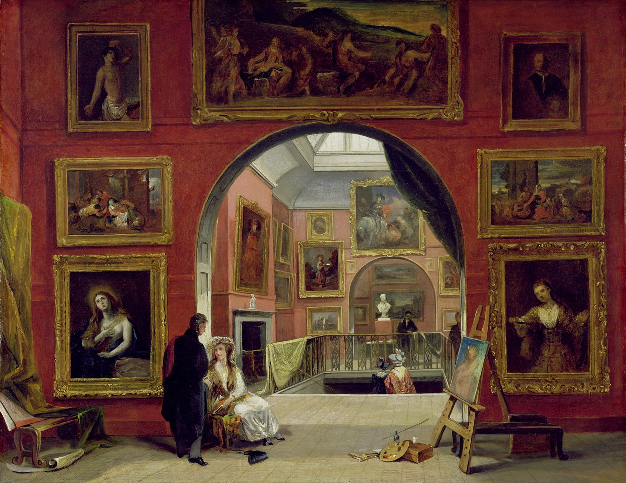 Interiér Royal Institution během výstavy starých mistrů, léto 1832, 1833 od Alfred Woolmer