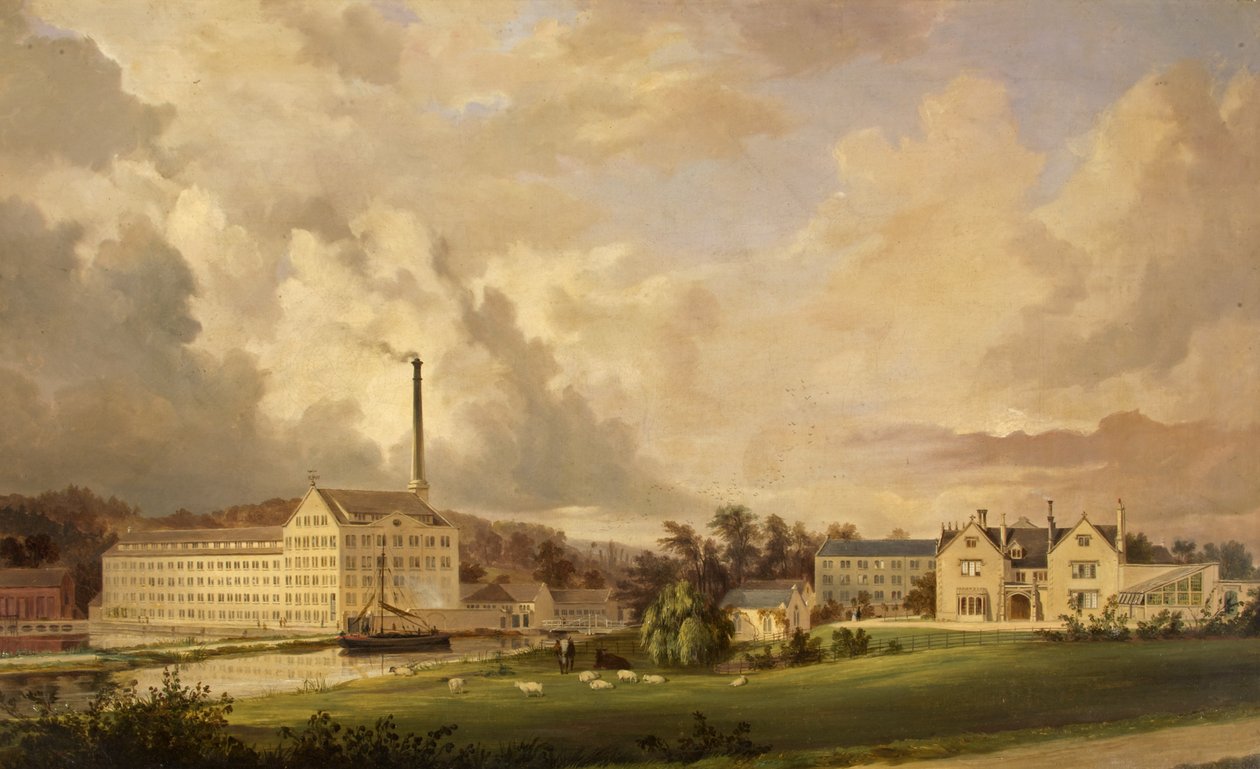 Ebley Cloth Mills, Stroud, Gloucestershire od Alfred Newland Smith