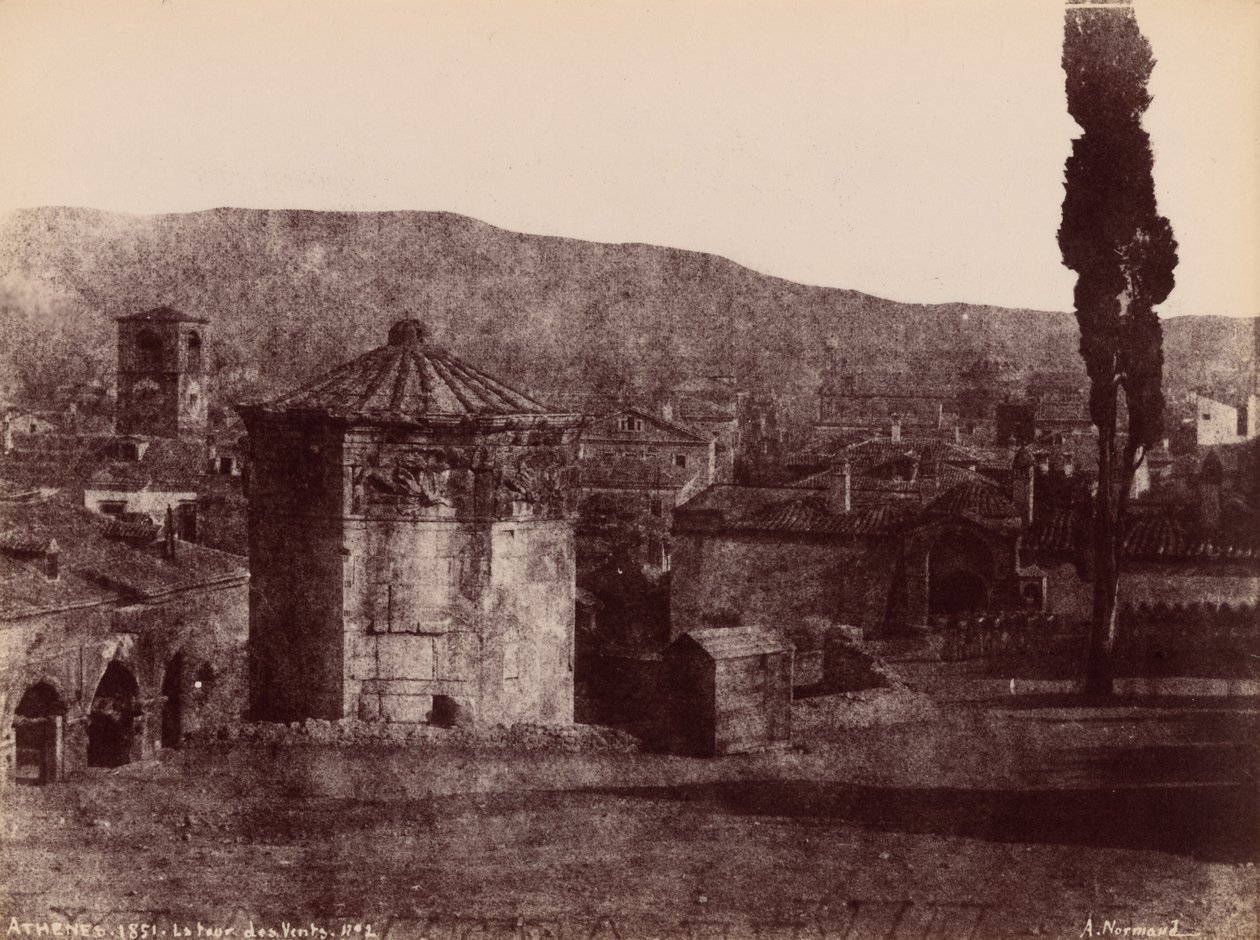 La Tour des Vents, Athény (Věž větrů, Athény), 1851 (foto) od Alfred Nicolas Normand