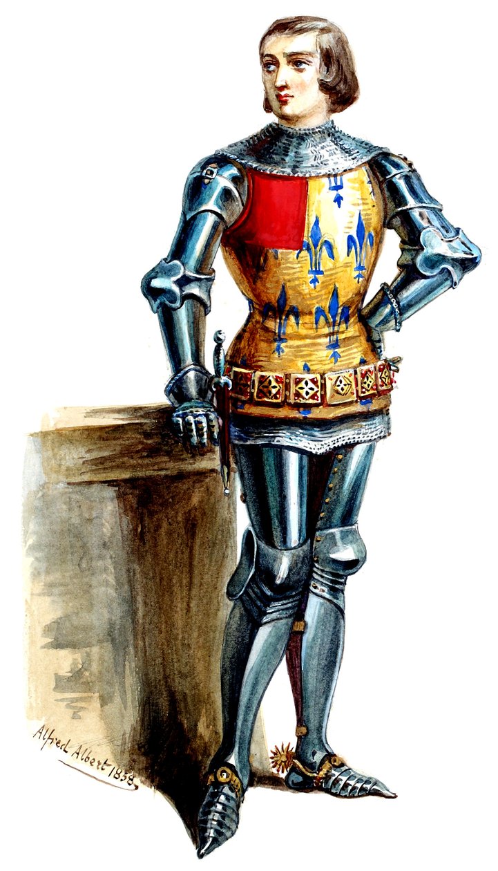 Halévy - La magicienne - kostýmní modely Alfreda Alberta - 03. (Réné), M. Gueymard, 1. kostým (retušováno) od Alfred Albert