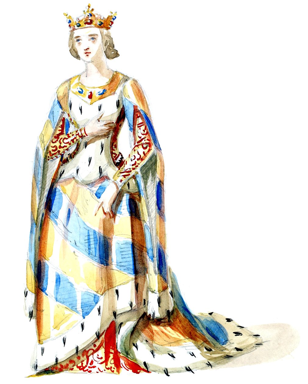 Halévy - La magicienne - kostýmní modely Alfreda Alberta - 05. Paní Gueymardová, 2. kostým (retušováno) od Alfred Albert