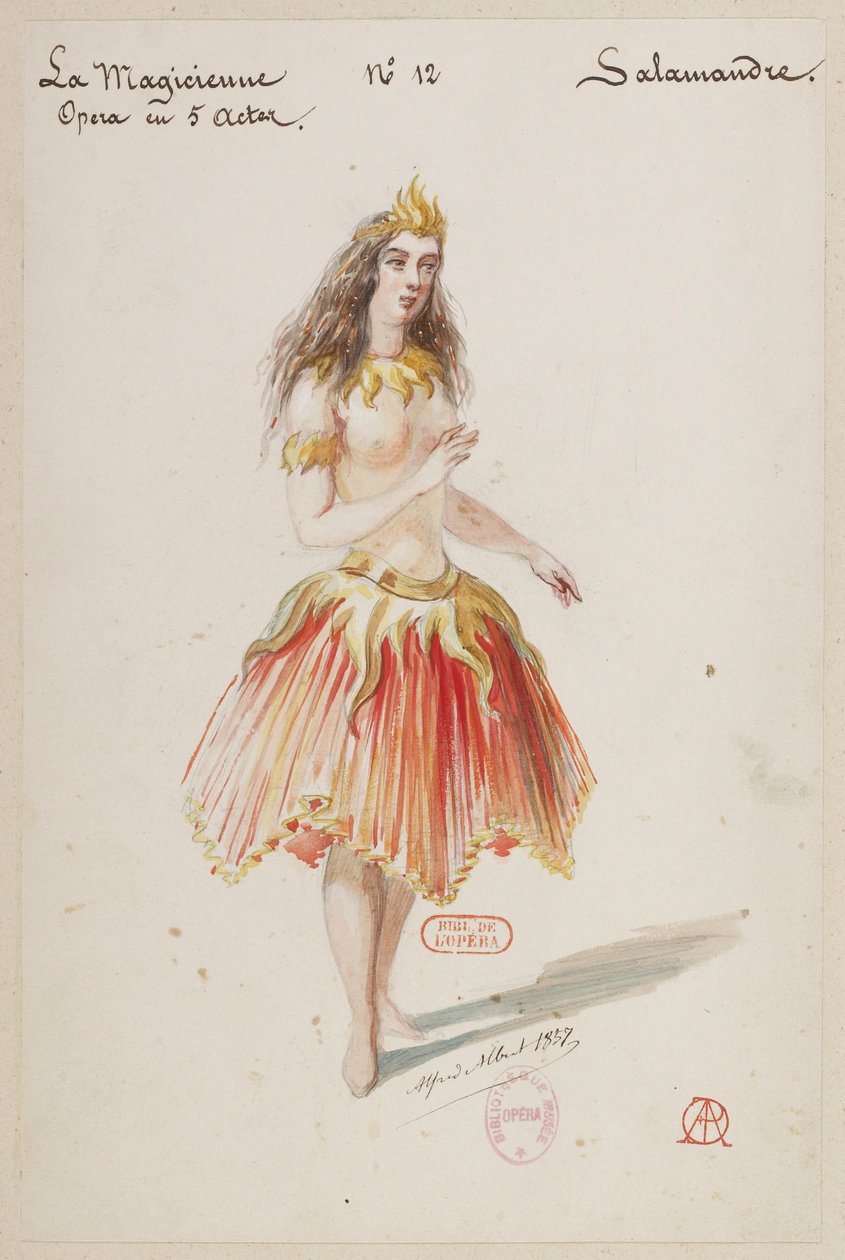 Halévy - La magicienne - kostýmní modely Alfreda Alberta - 12. Salamandre od Alfred Albert