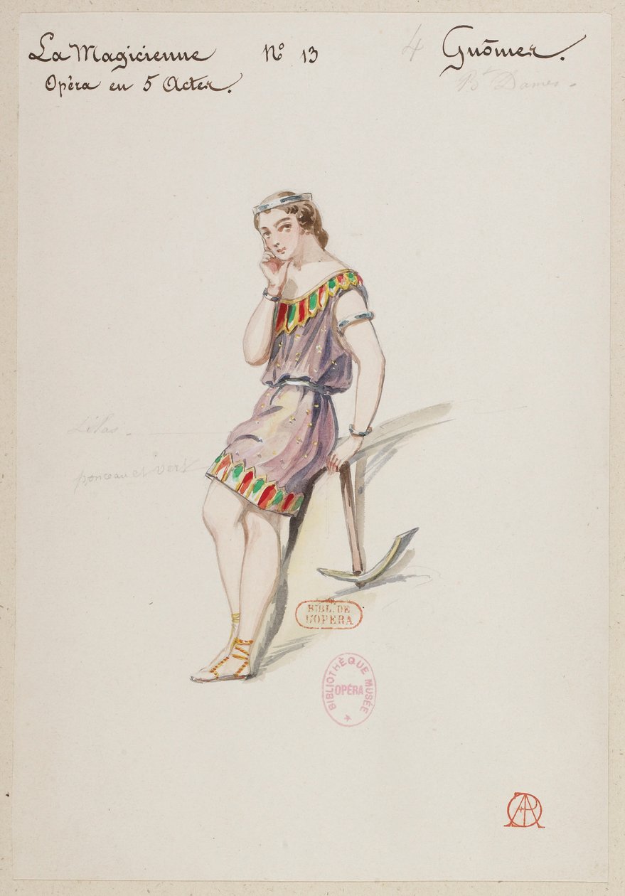 Halévy - La magicienne - kostýmy Alfred Albert - 13. Gnômes, ballet dames od Alfred Albert
