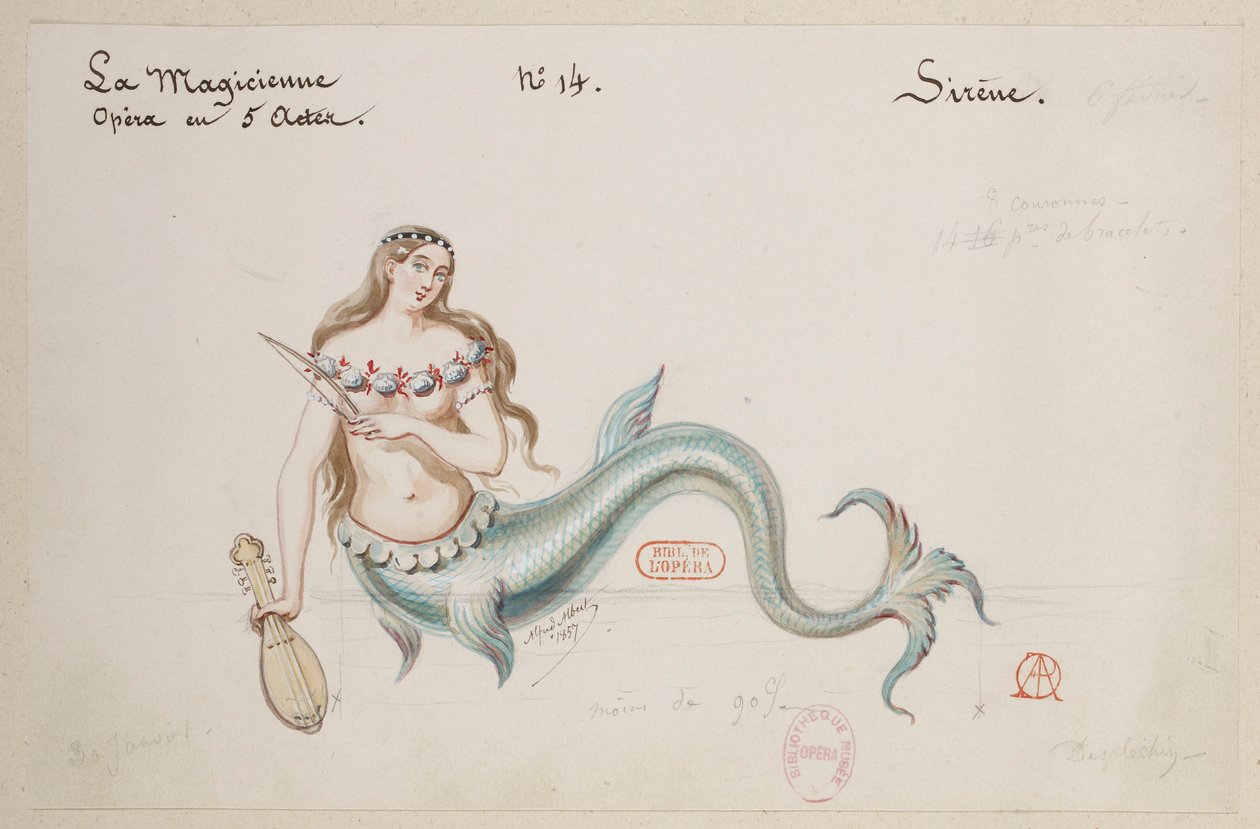 Halévy - La magicienne - kostýmní modely Alfreda Alberta - 14. Siréna od Alfred Albert