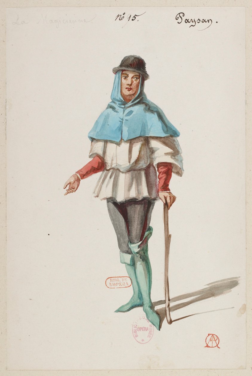 Halévy - La magicienne - kostýmní modely Alfreda Alberta - 15. Paysan od Alfred Albert