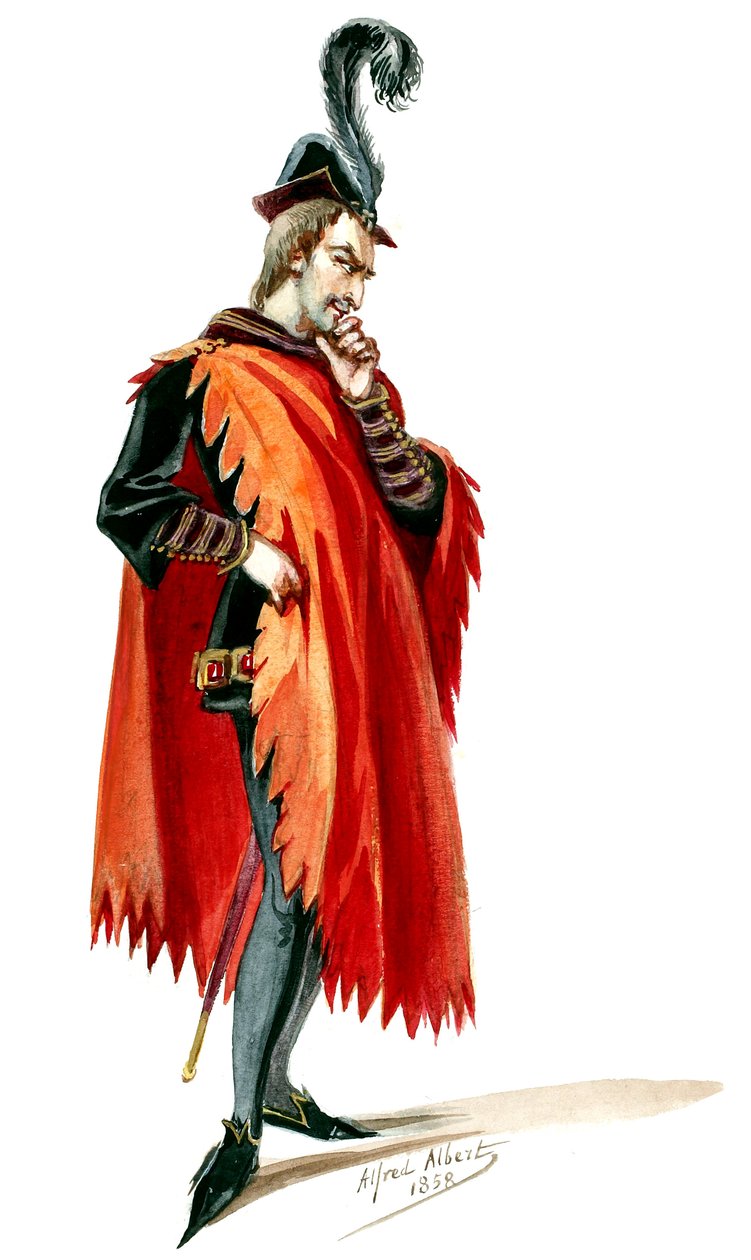 Halévy - La magicienne - kostýmní modely Alfred Albert - 18 (Stello de Nici), M. Bonnehée (retušováno) od Alfred Albert
