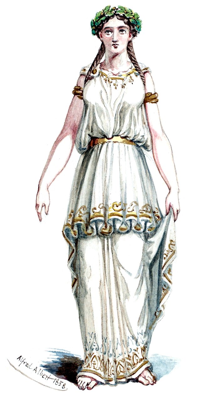 Halévy - La magicienne - kostýmní modely Alfreda Alberta - 21. Mélusine, 3. kostým (retušováno) od Alfred Albert