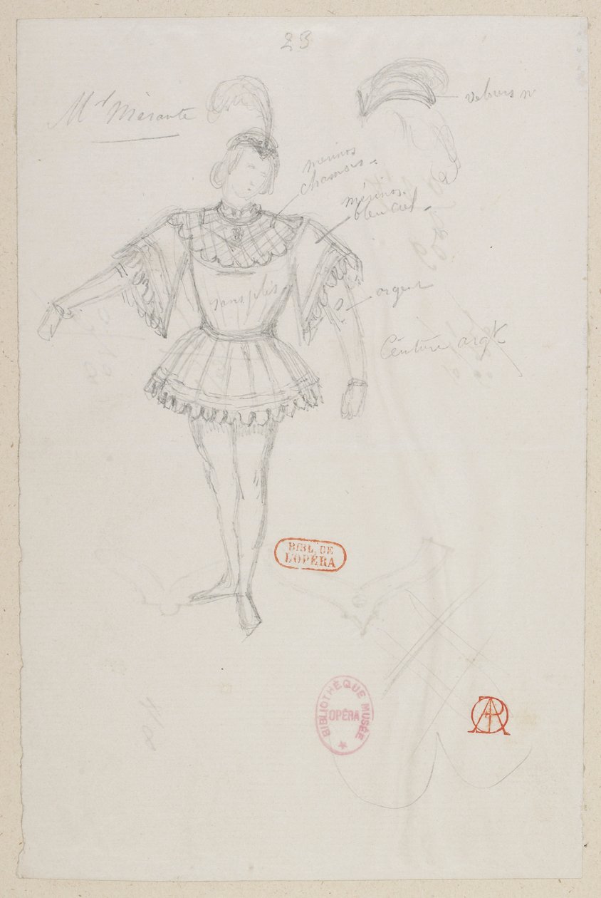 Halévy - La magicienne - kostýmní modely Alfreda Alberta - 23. M. Mérante, (pas de deux) od Alfred Albert