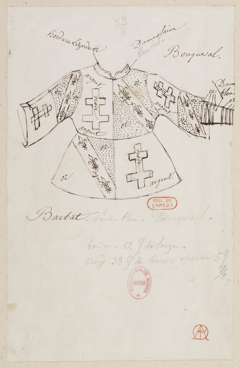 Halévy - La magicienne - kostýmní modely Alfreda Alberta - 33. Pánové Bouqueval, Barbat od Alfred Albert
