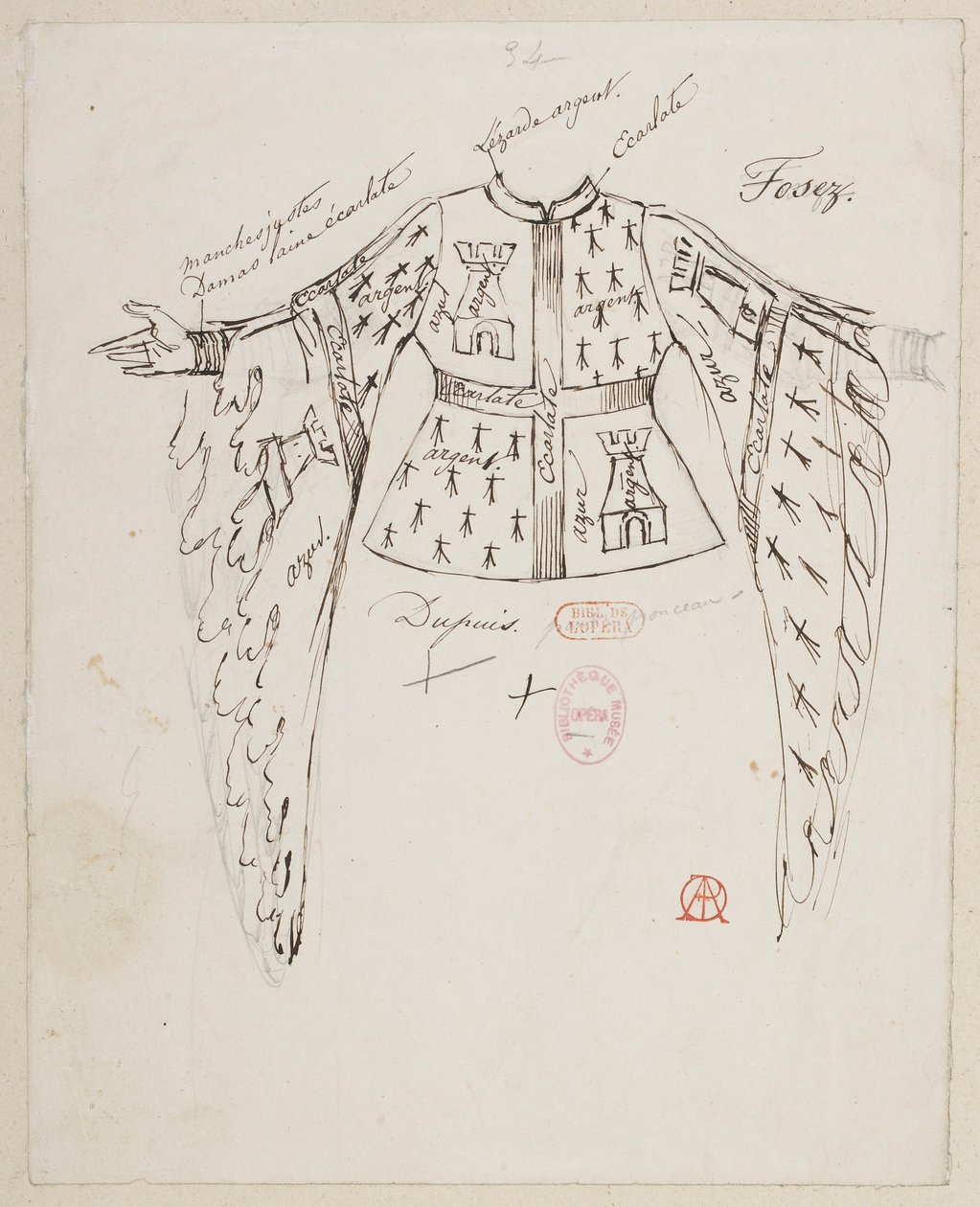 Halévy - La magicienne - kostýmní modely Alfreda Alberta - 34. Pánové Fosez, Dupuis, Ponceau od Alfred Albert