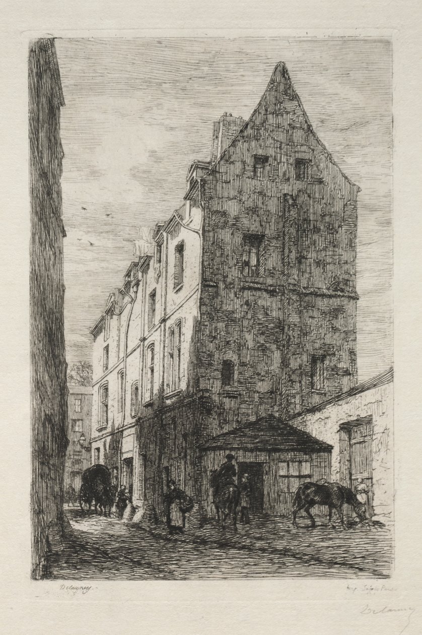 Dům známý jako Bílá královna, Rue de Marmousets od Alfred Alexandre Delauney