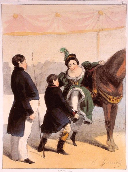Cirkusový umělec z Les Femmes de Paris, 1841-42 od Alfred Andre Geniole