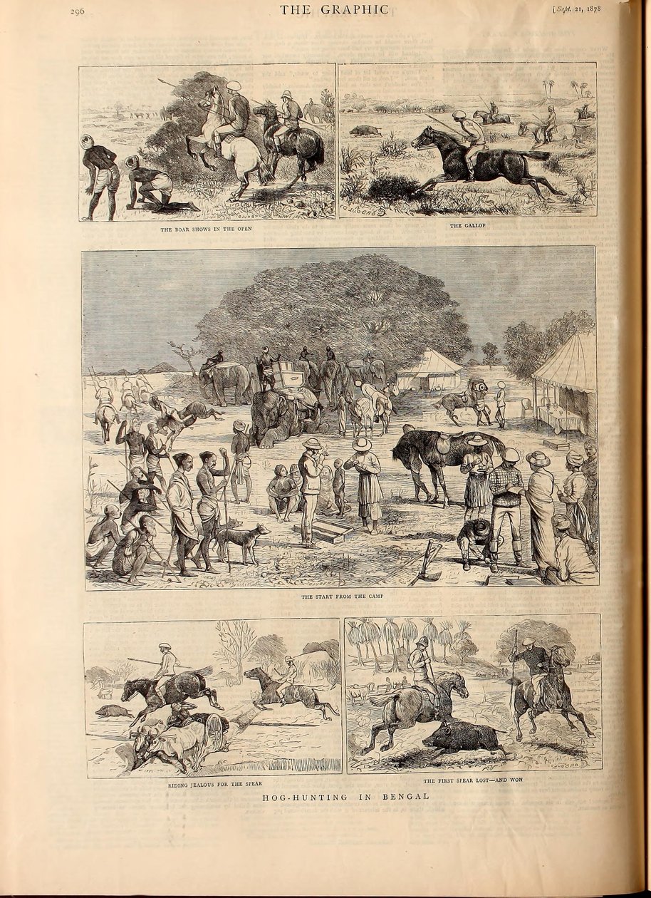 Lov prasat v Bengálsku od Alfred Chantrey Corbould