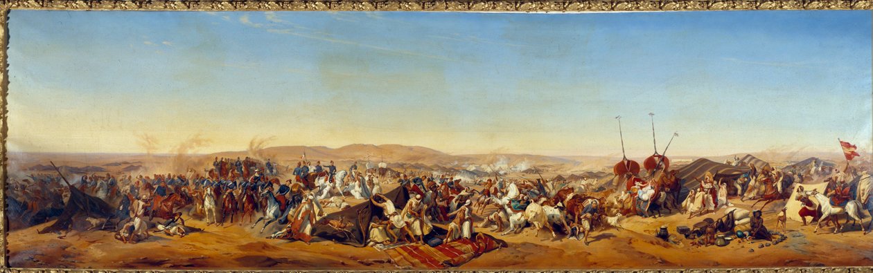 Conquete of Algeria (1830-1847): „“ Zajetí Smalah (Smala) Abd el Kader (Abd-el-Kader nebo ibn Muhyi al-Din al-Hasani) (1807-1883) vévodou z Aumale v Taguinu od Alfred Charles Ferdinand Decaen