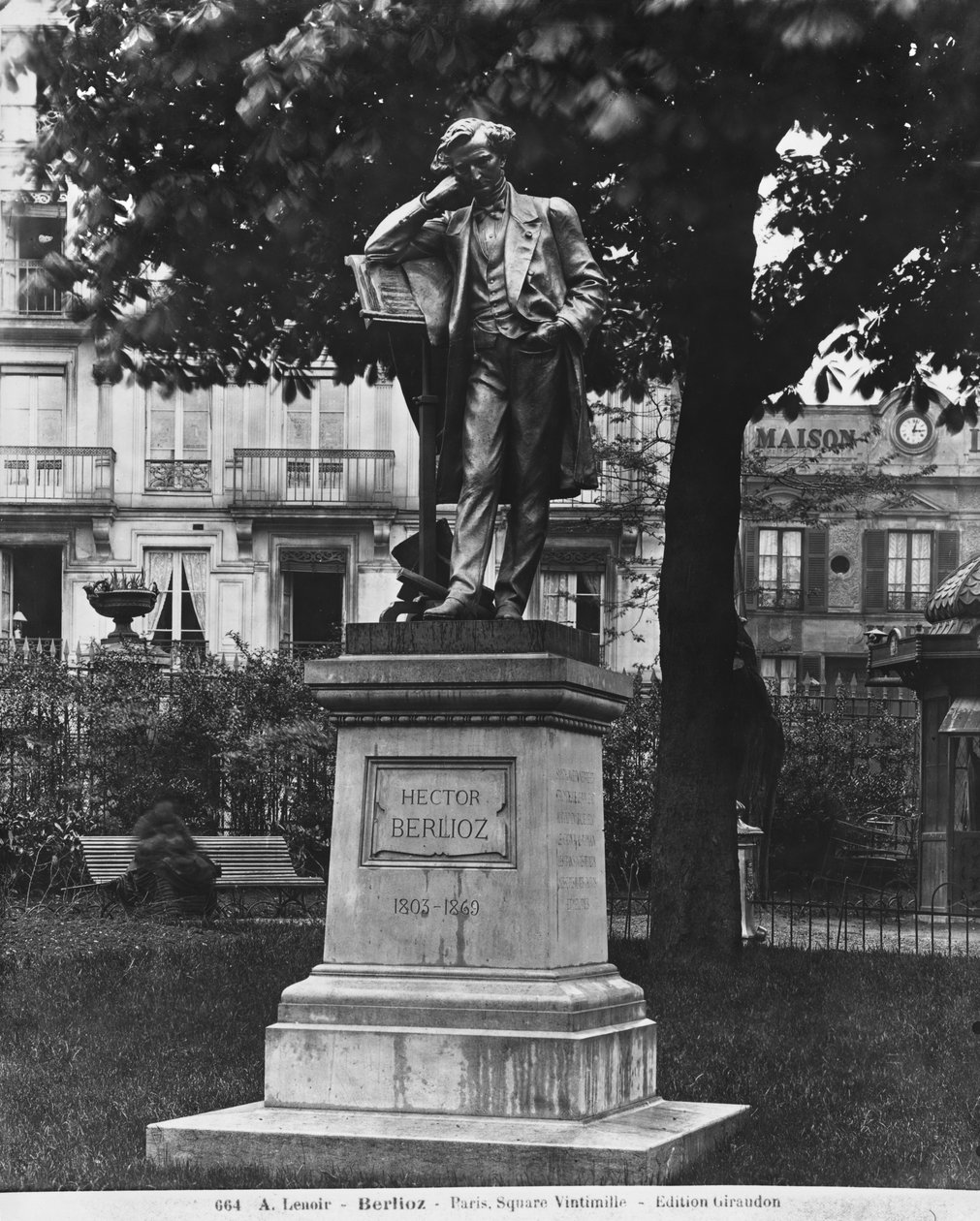 Památník Hectora Berlioze, Square Vintimille, 1884 (kámen a bronz) od Alfred Charles Lenoir