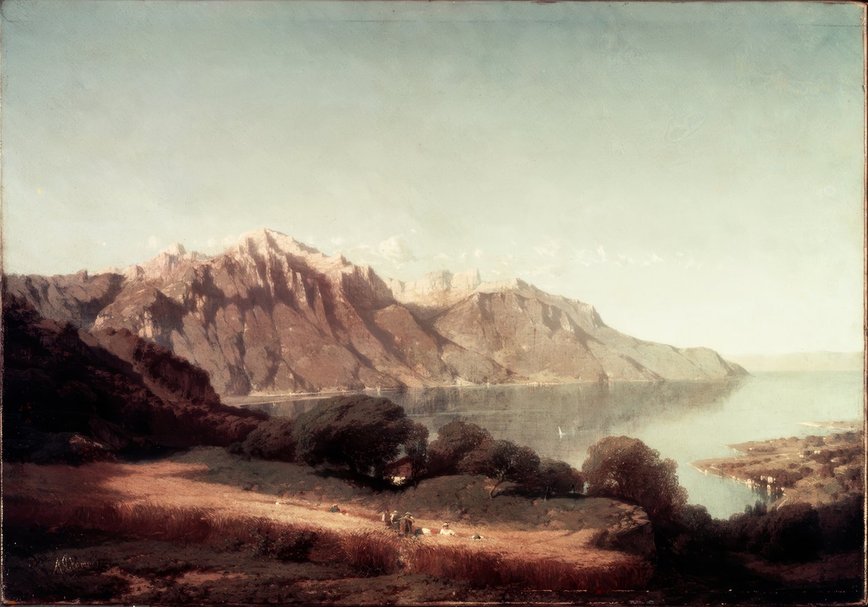 Pohled na Ženevské jezero od Alfred Chavannes