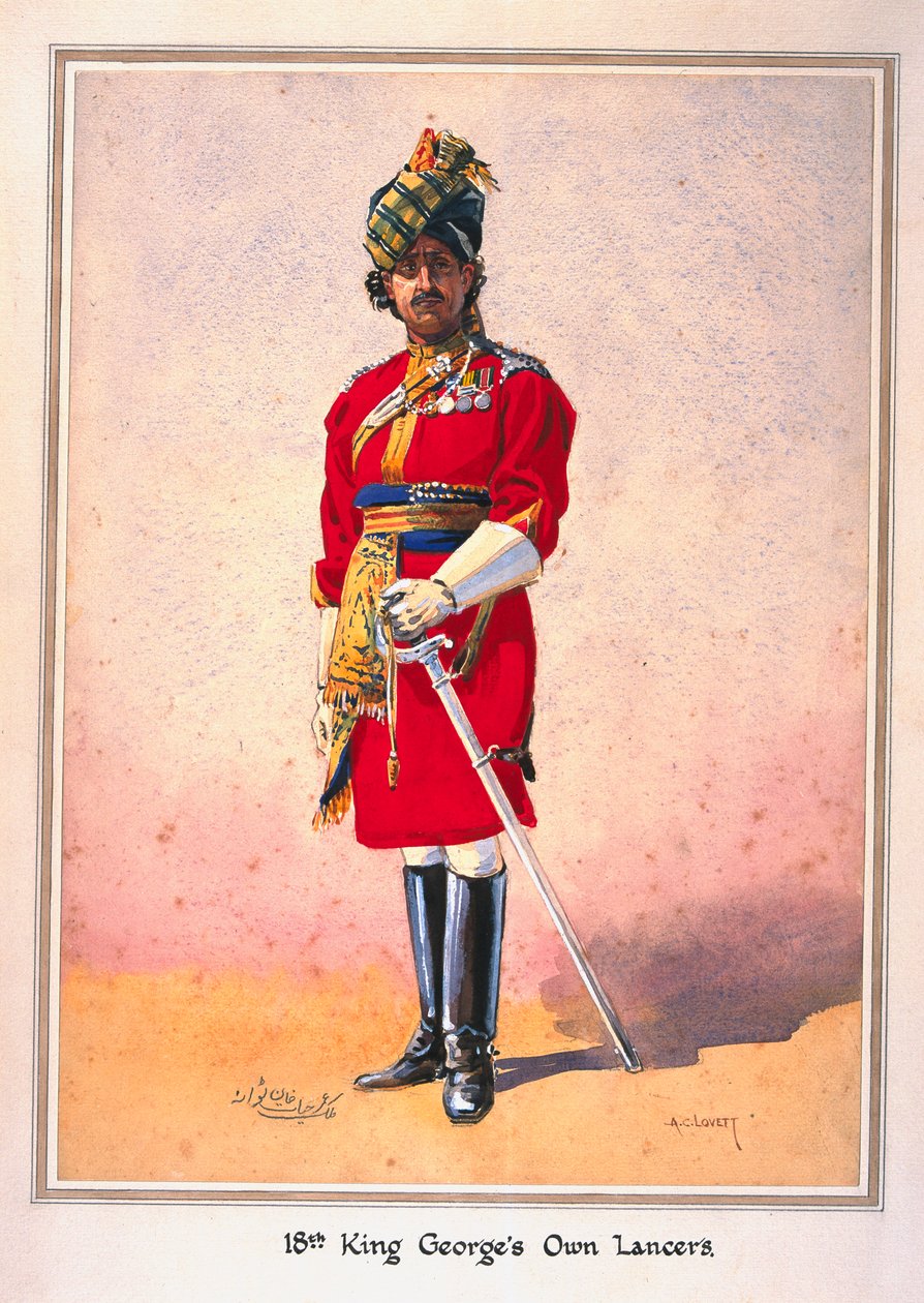 Čestný poručík Hon Malik Umar Hayat Khan, CIE, Tiwana z Ahahpuru (Punjabi Musalman) ilustrace k 