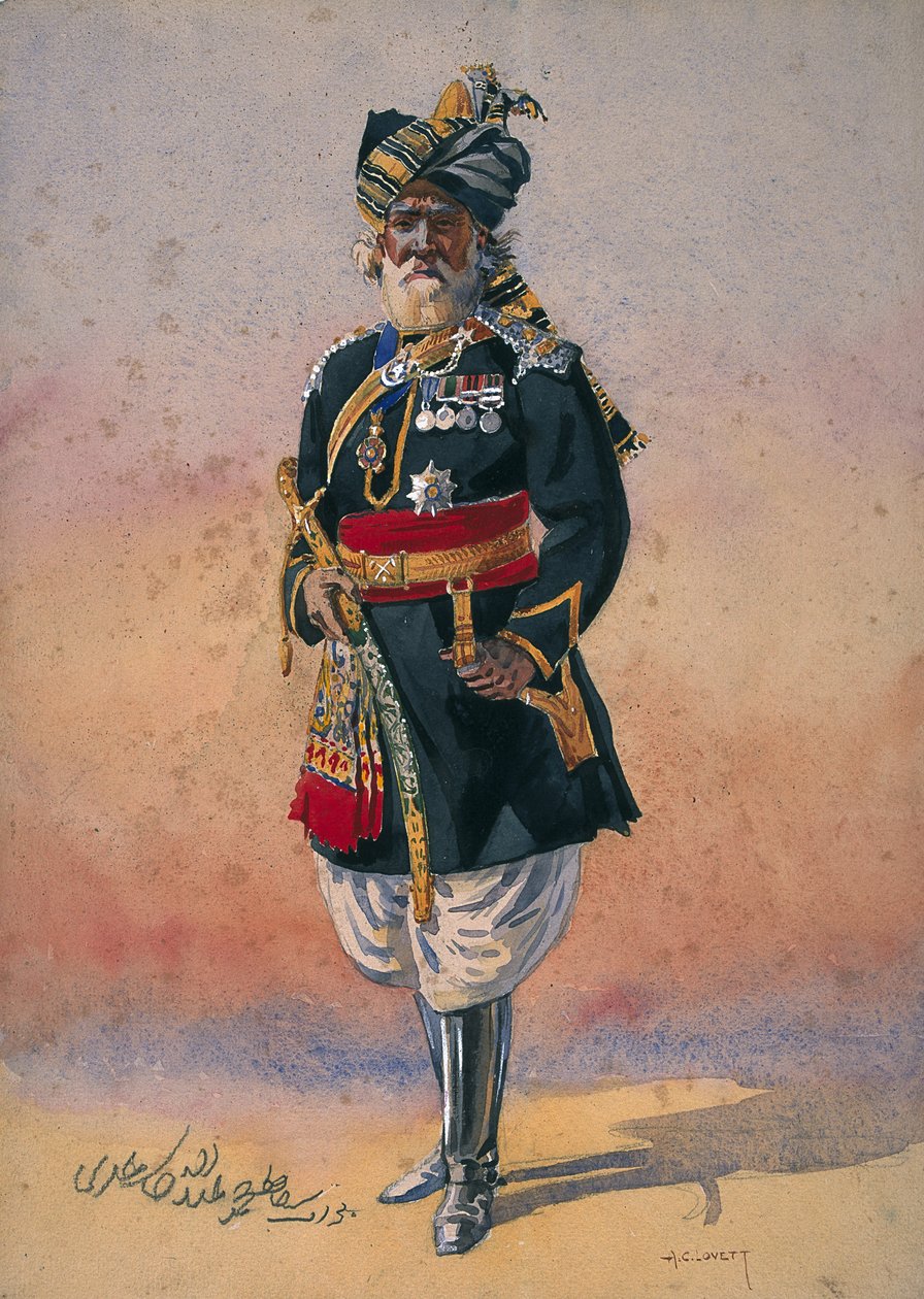 Čestné přikázání domorodce Nawab Sir Hafiz Muhammad Abdullah Khan, KCIE, ilustrace k 