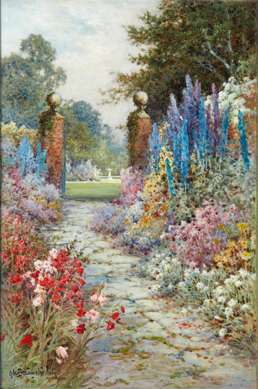Herbaceous Border (olej na plátně) od Alfred De Junior Breanski