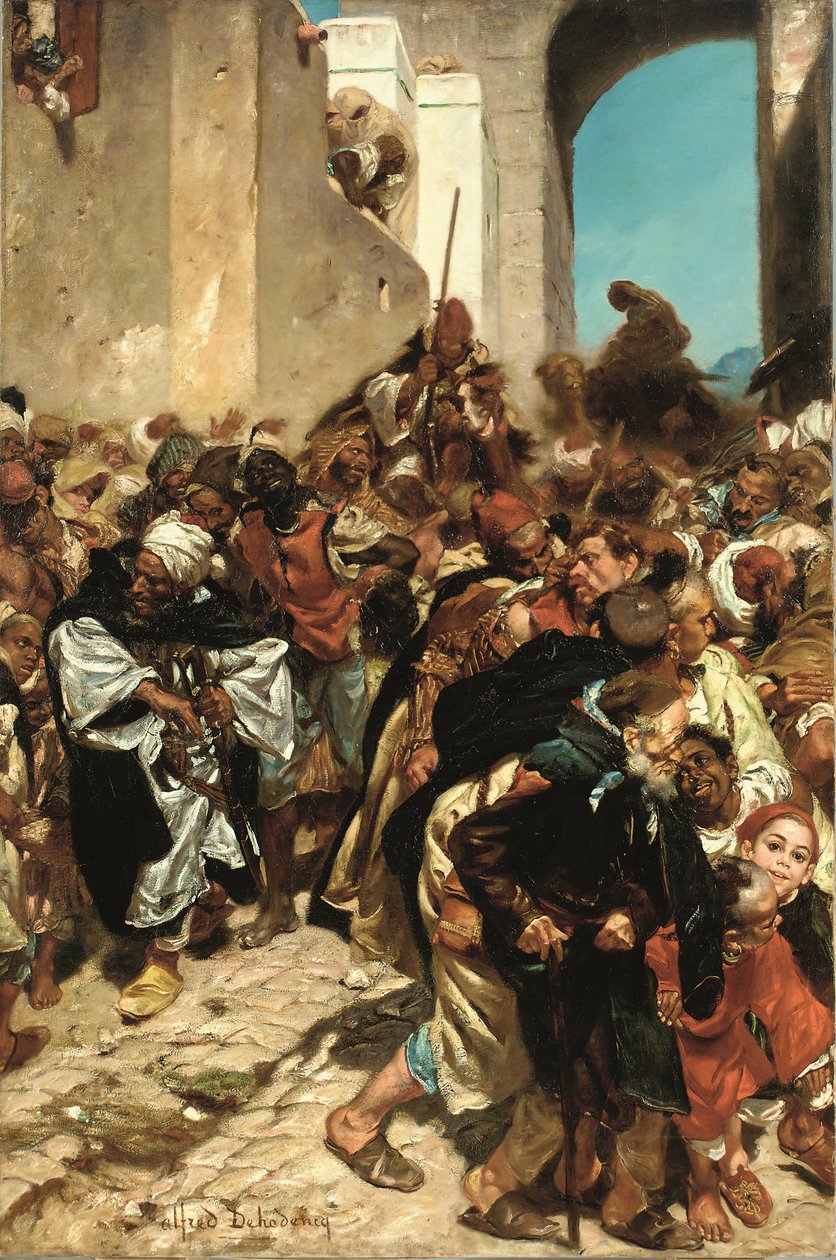 Maročtí vězni (olej na plátně) od Alfred Dehodencq