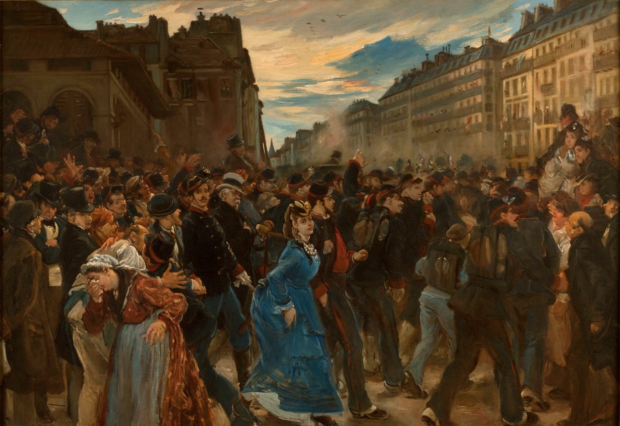 Odjezd Garde mobile v červenci 1870, cca 1879. od Alfred Dehodencq