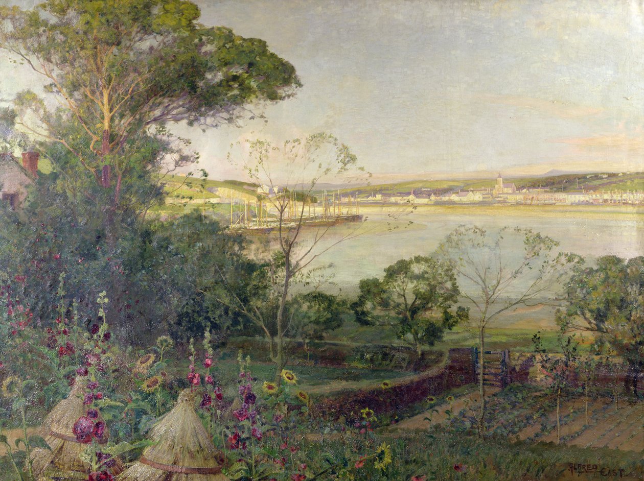 Sunlit Haven (olej na plátně) od Alfred East