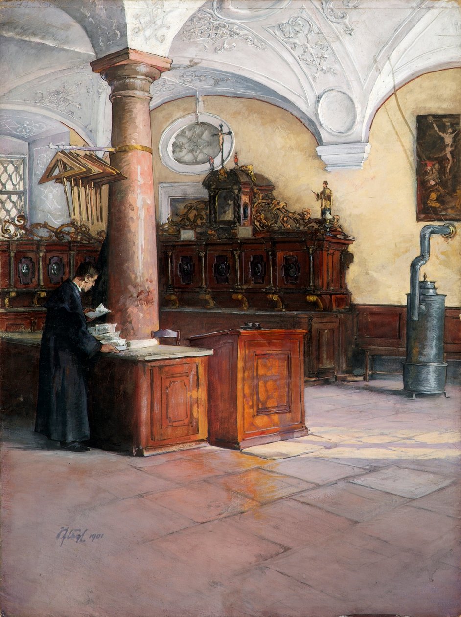 Sakristie univerzitního kostela ve Vídni od Alfred Edler von Pflügl