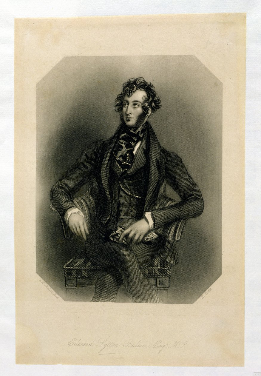 Edward Lytton Bulwer (1803-73), ryl H. Cook od Alfred Edward Chalon