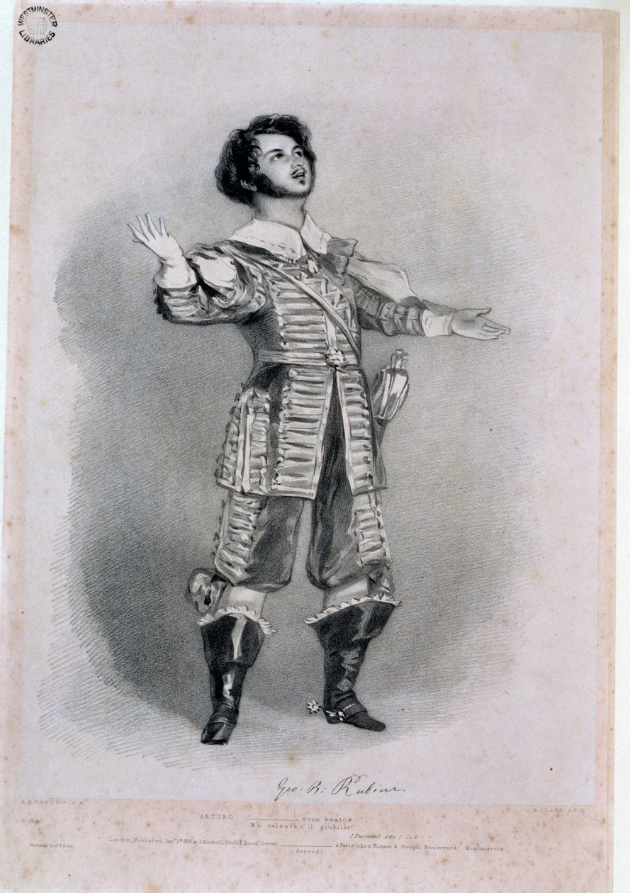 Giovanni Battista Rubini (1794-1854) jako Arturo v 