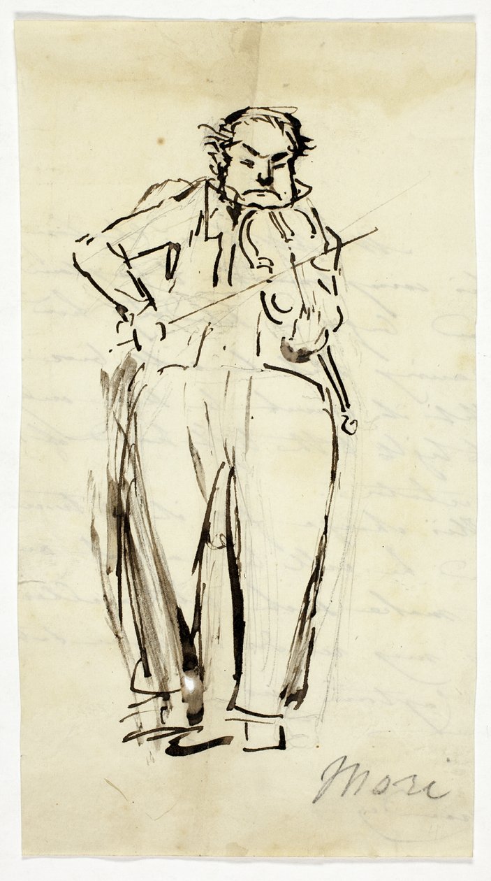 Nicolas Mori, houslista od Alfred Edward Chalon