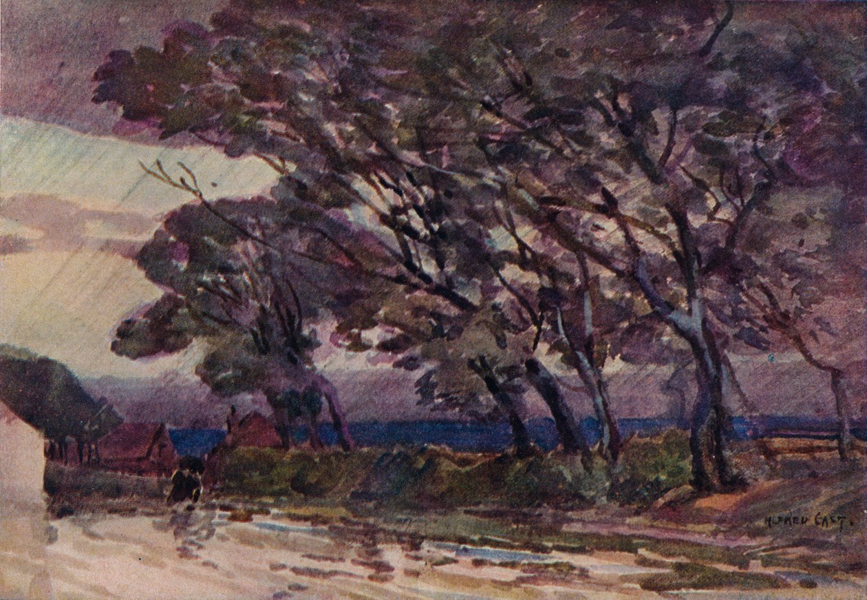 Bouřlivý večer, c1890 od Alfred East