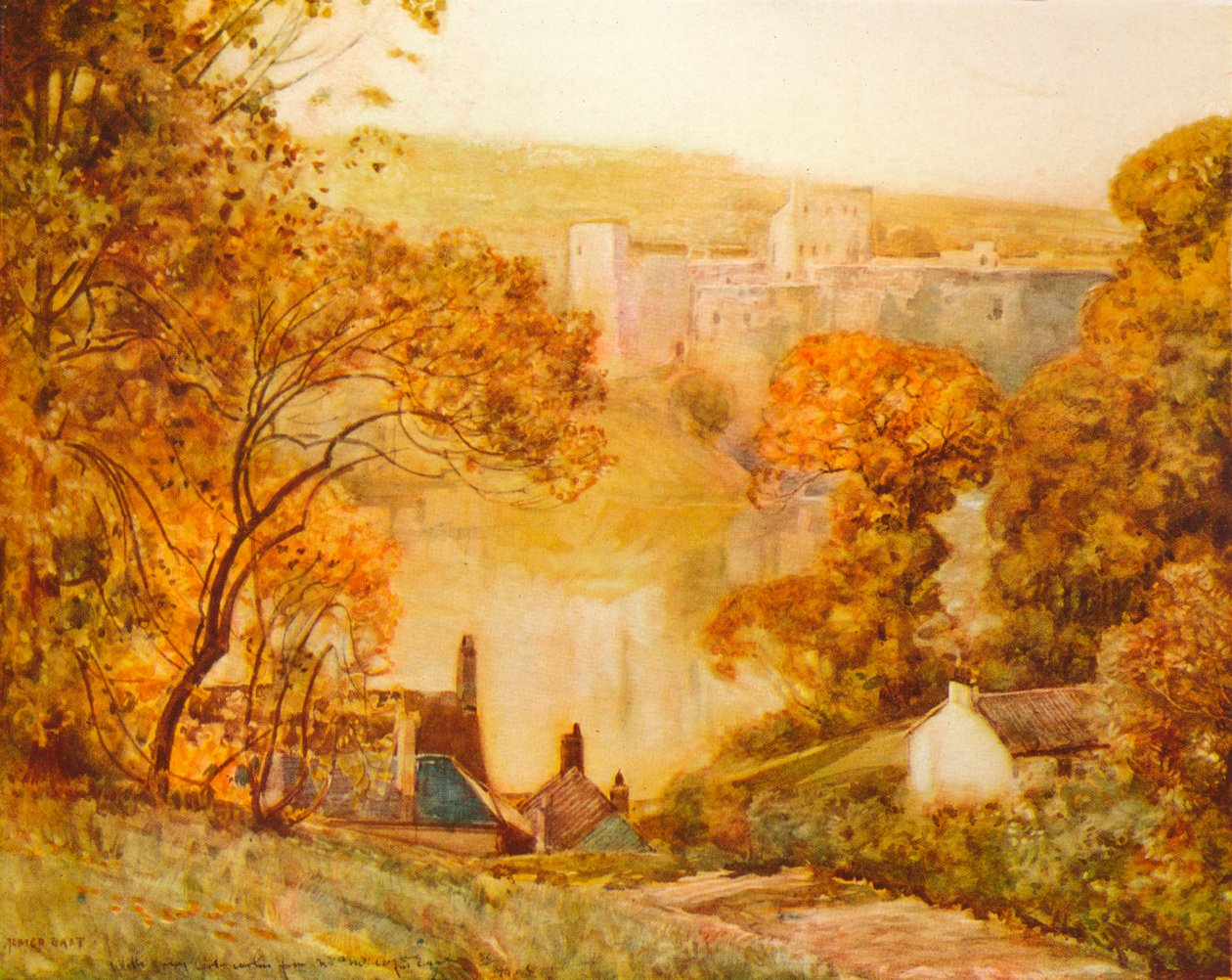 Hrad Chepstow, On The Wye, c1910 od Alfred East