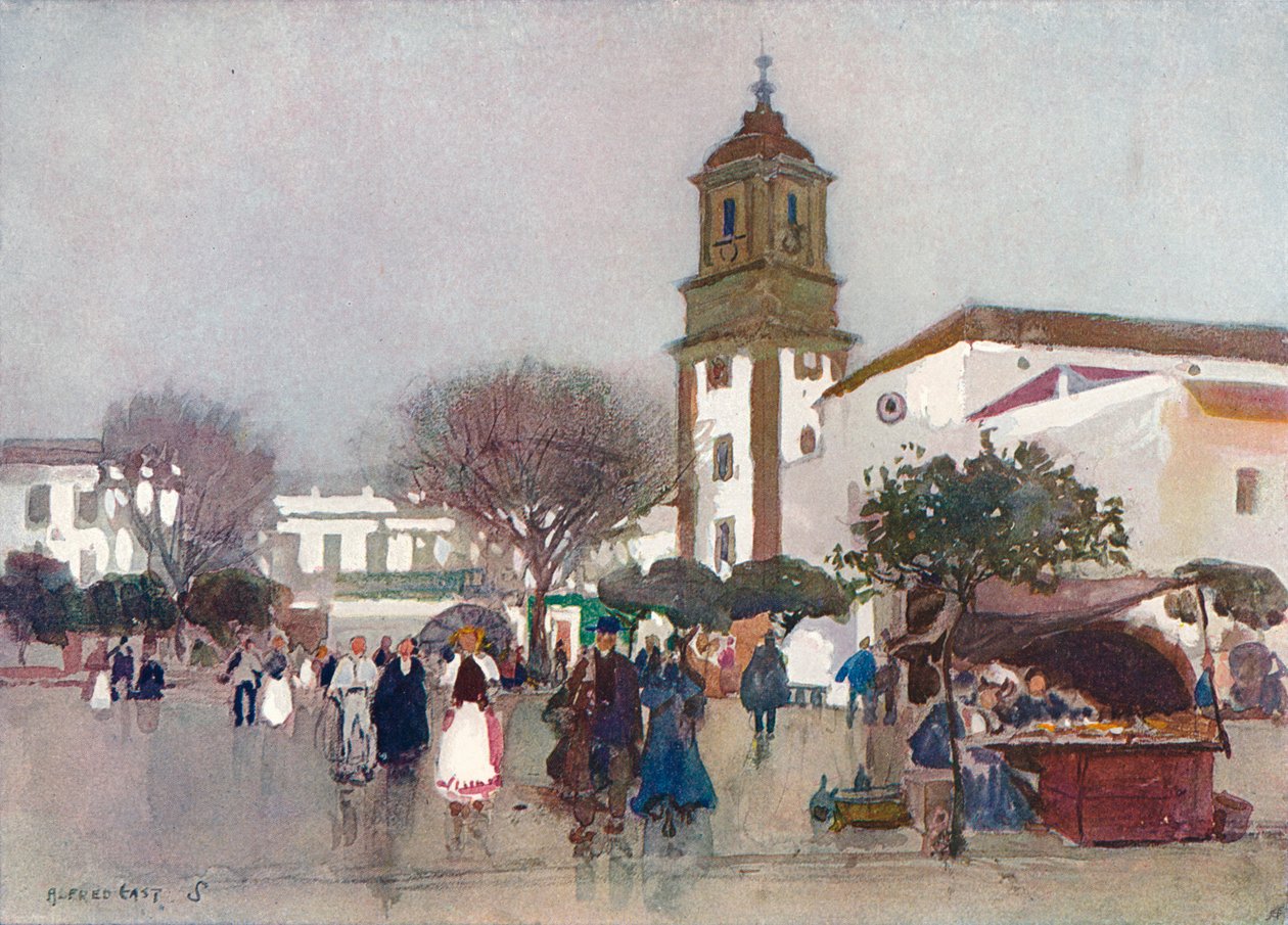 Katedrální kostel, Algeciras, c1910 od Alfred East