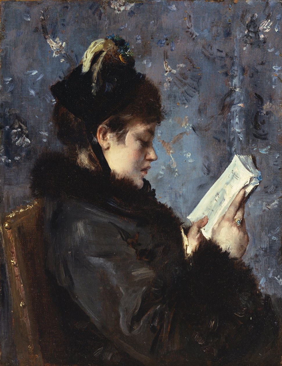 Portrét Madame Brizat z Comedie Francaise (olej na plátně) od Alfred Emile Stevens