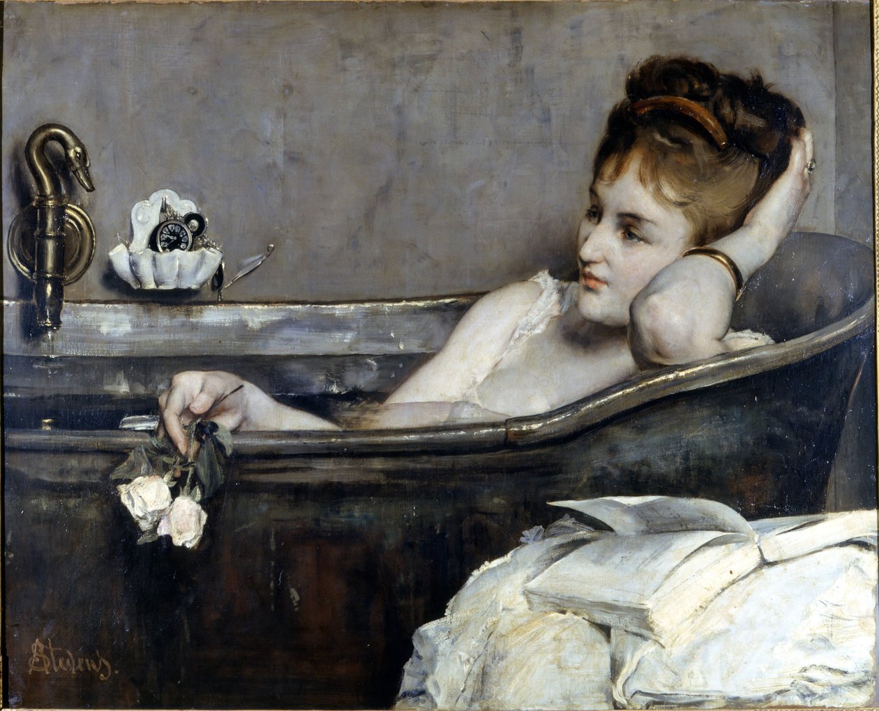 Alfred Stevens: „Koupel“ 1867. Národní muzeum v Compiègne od Alfred Emile Stevens