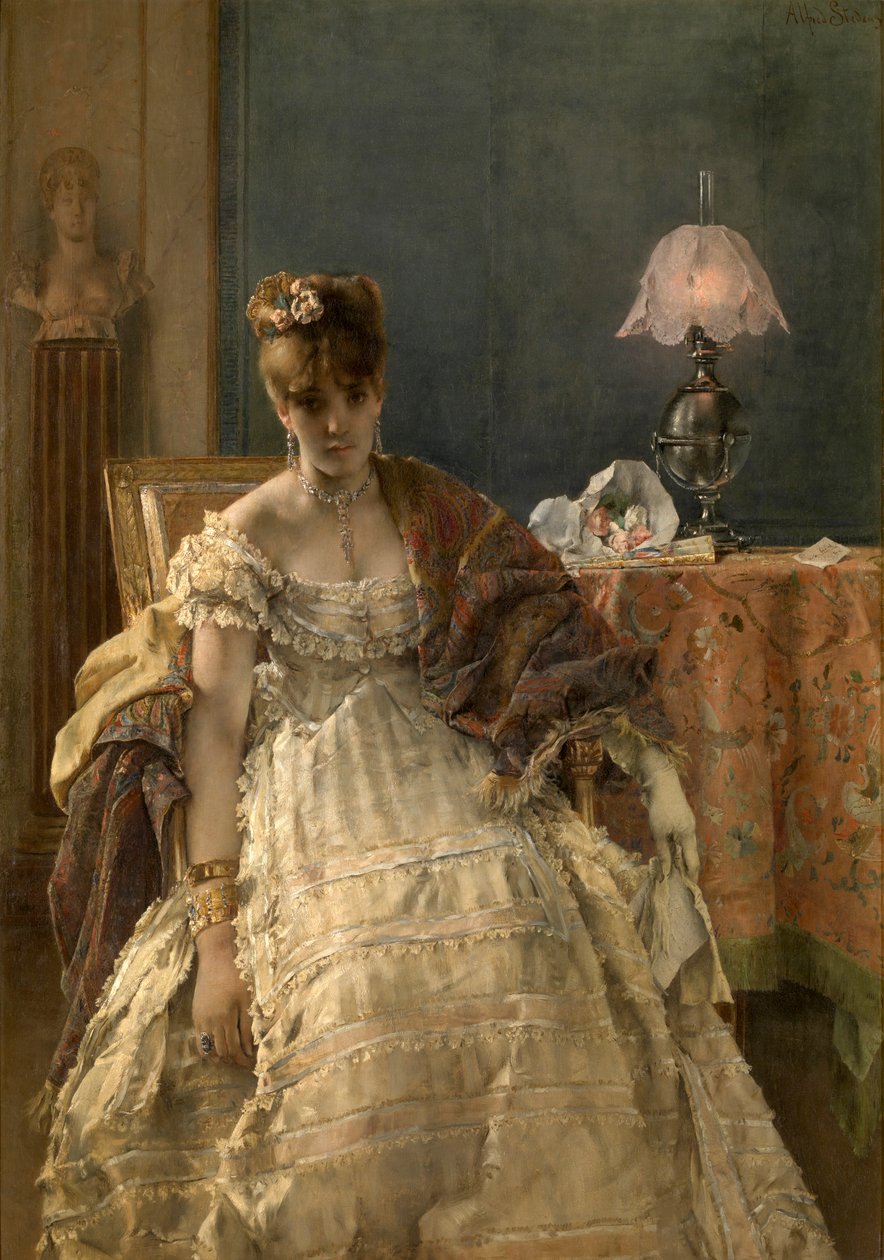 Zoufalý (olej na panelu) od Alfred Emile Stevens