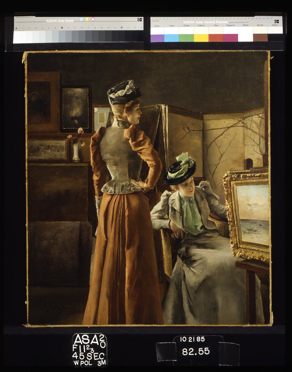 Návštěva studia (olej na plátně) od Alfred Emile Stevens