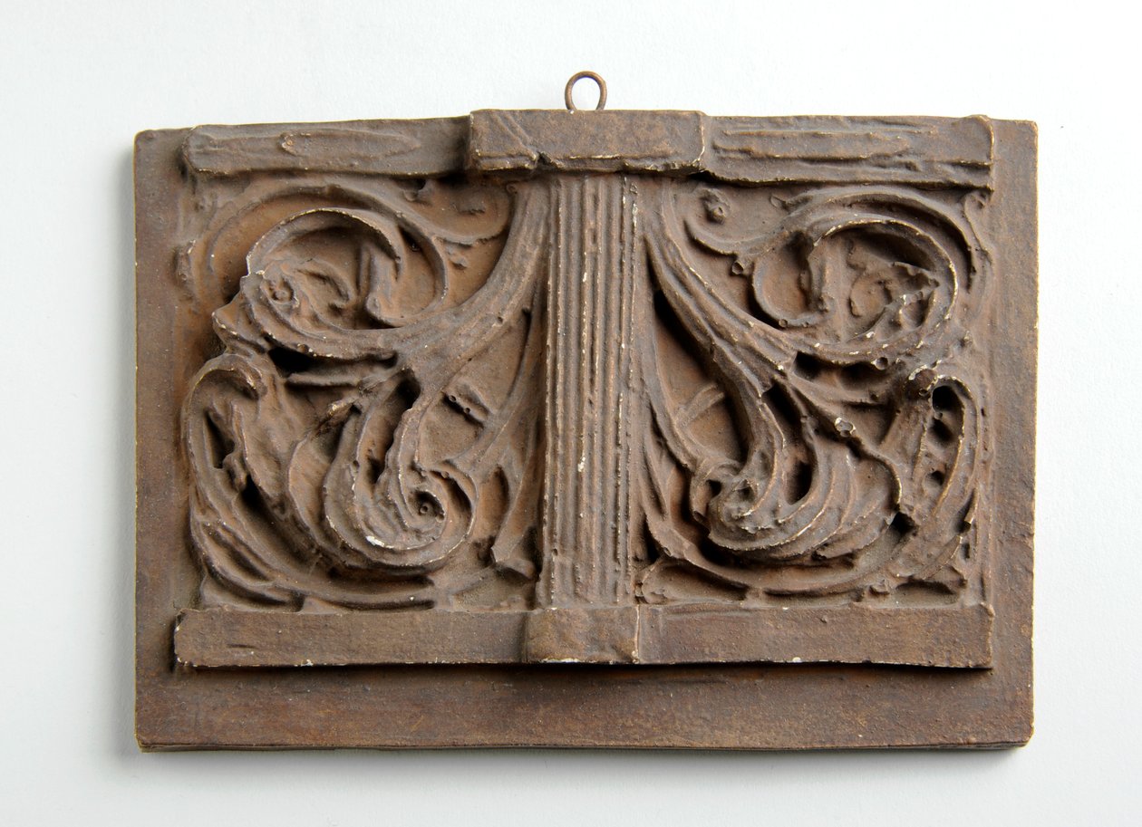 Maketa pro dvojitý panel listů pro korunu na soše dobročinnosti na památníku v Alexandrii, kolem roku 1932 (bronzová omítka) od Alfred Gilbert