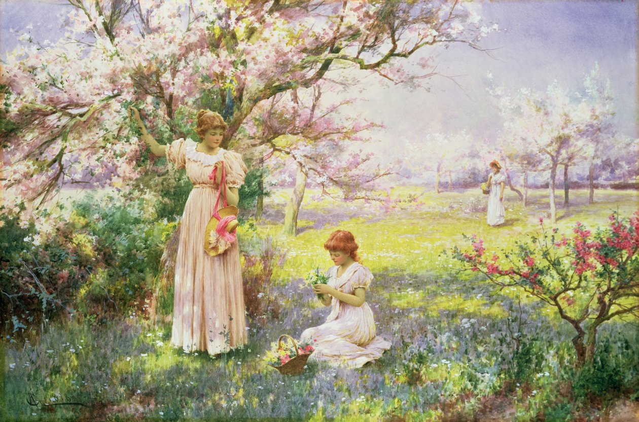 Jaro: Sbírání květin, 1898 od Alfred Glendening