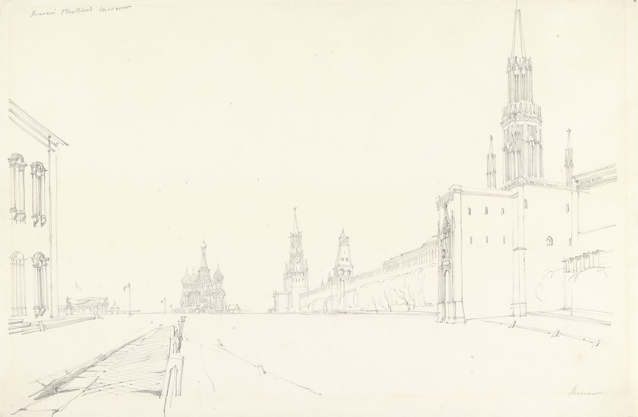 Moskva, 1827 (grafit na papíře) od Alfred Gomersal Vickers