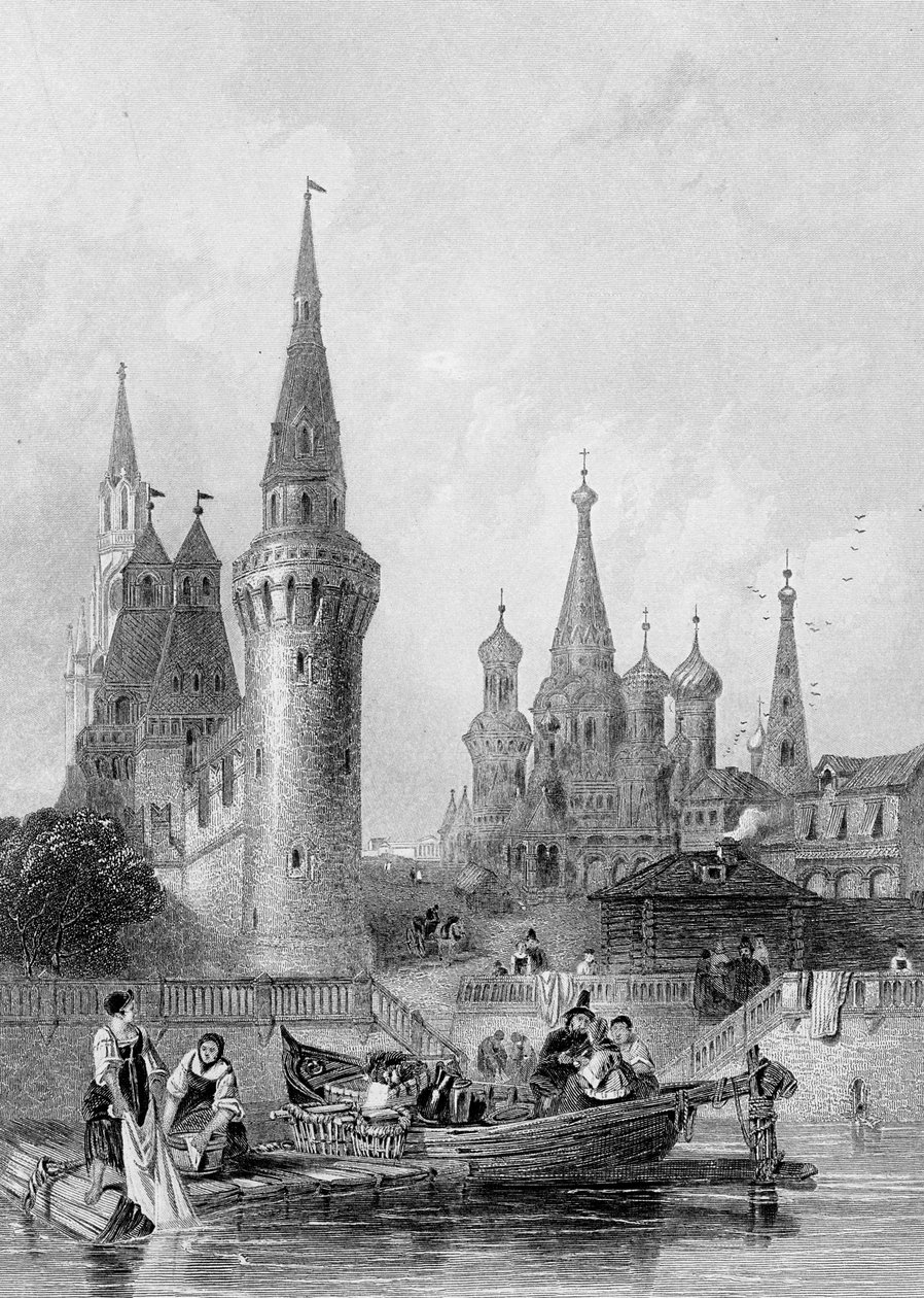 Kostel Vasilije Blagennoi, Moskva, vyryl J. H. Kernot, kolem roku 1844 od Alfred Gomersal Vickers