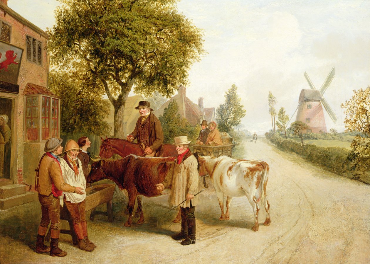 Mimo červeného lva (olej na plátně) od Alfred H. Green