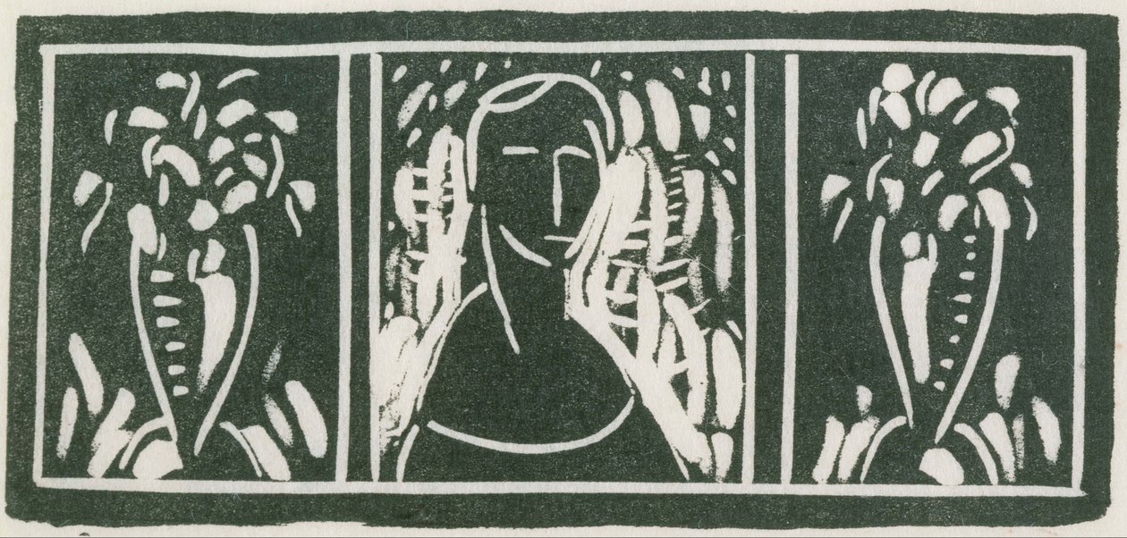 Linoleum Cut with Tribute od Sherwood Anderson od Alfred H. Maurer