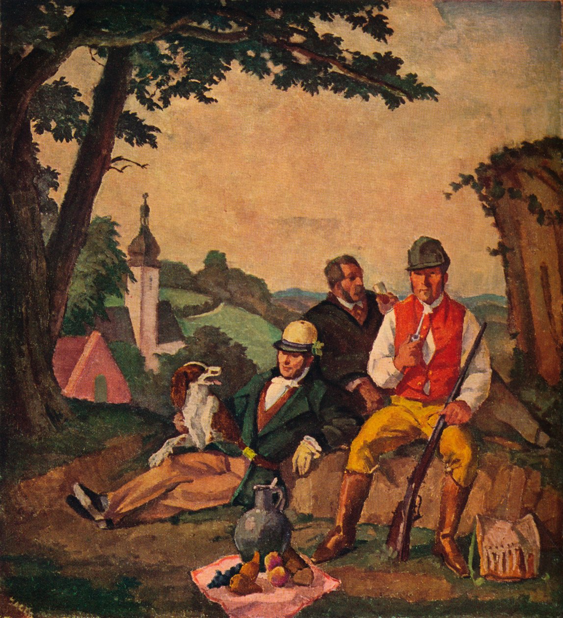 "Lovecký piknik", c1926 od Alfred Hagel