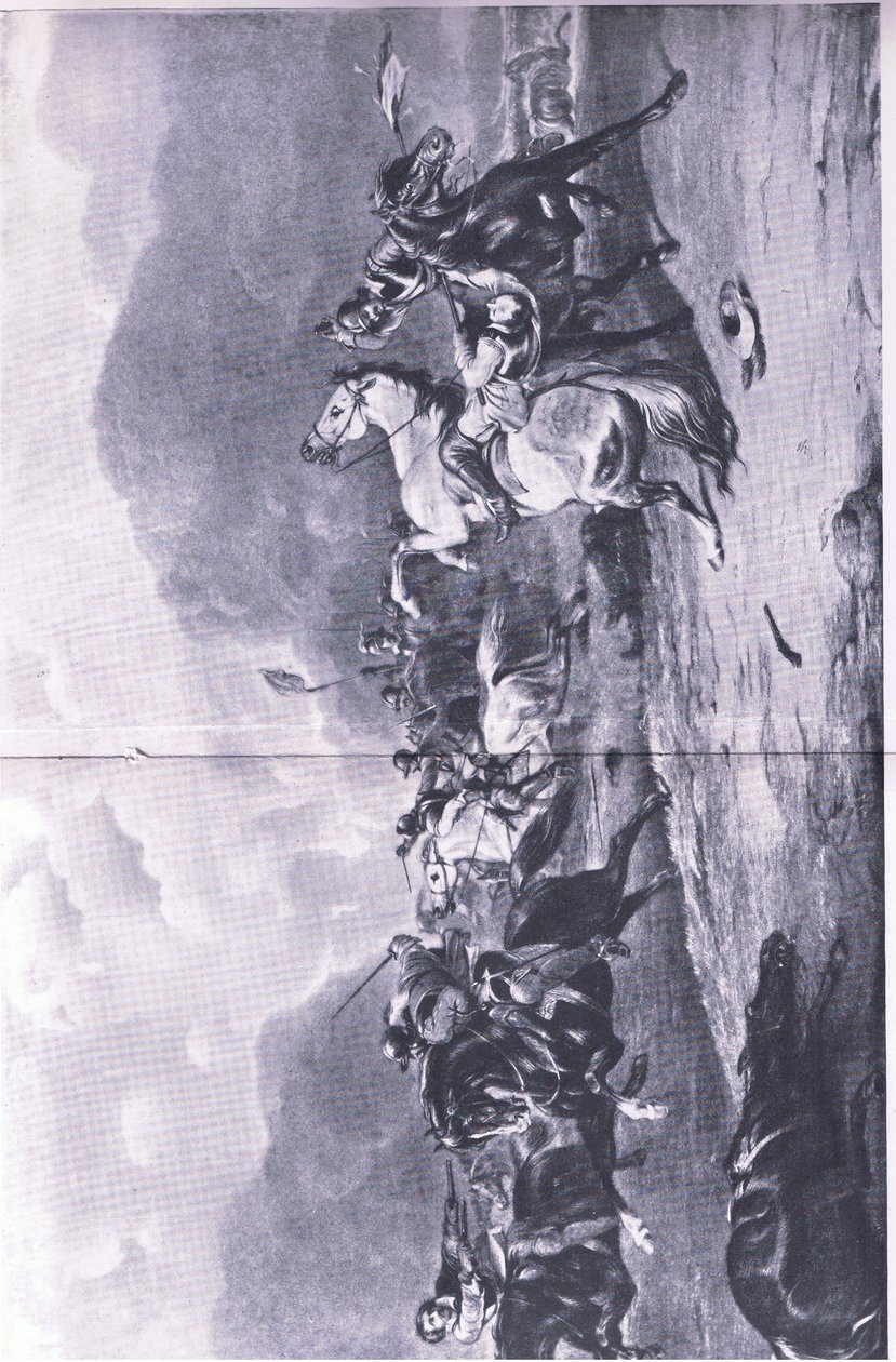 Ústup u Naseby: 14. června 1645, ilustrace z britských bitev na souši a na moři, 1915 od Alfred Heaton Cooper