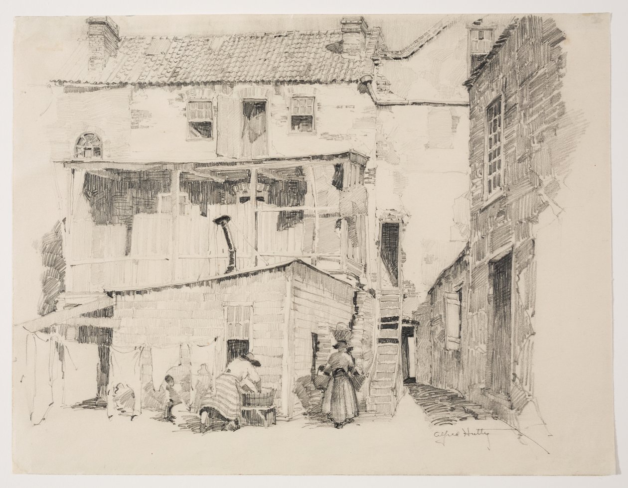 Pondělní ráno v Charlestownu, asi 1877-1922 (tužka) od Alfred Heber Hutty